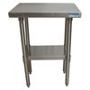 Bk Resources Work Table Stainless Steel W/Undershelf, Plastic bullet feet 24"Wx18"D SVT-1824